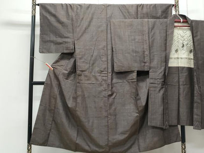 平和屋着物■男性 本場大島紬 アンサンブル 亀甲文様 正絹 逸品 CABE6760th