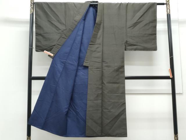 平和屋着物■男性 紬 格子文 正絹 逸品 CABE6764th
