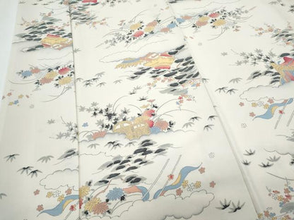 平和屋着物■上質な小紋 雲重ね風景文 正絹 逸品 CABE6767th