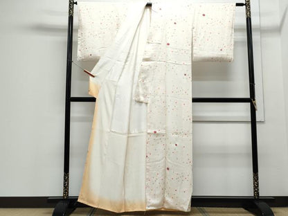 平和屋着物■上質な小紋 絞り あられ 三越扱い 正絹 逸品 CABE6768th