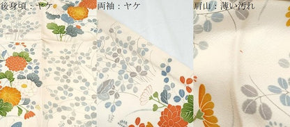平和屋着物■上質な小紋 花蝶文 正絹 逸品 CABE6778th