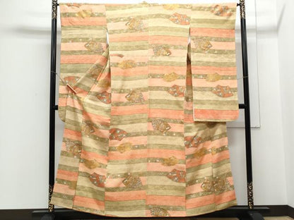 平和屋着物■豪華振袖 地紙花文 金彩 正絹 逸品 CABE6779th