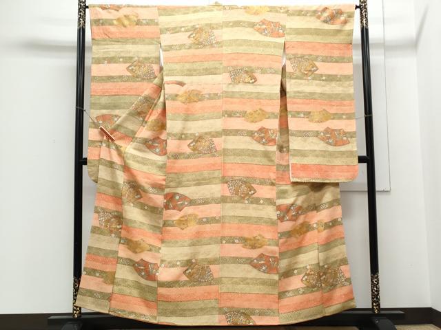 平和屋着物■豪華振袖 地紙花文 金彩 正絹 逸品 CABE6779th