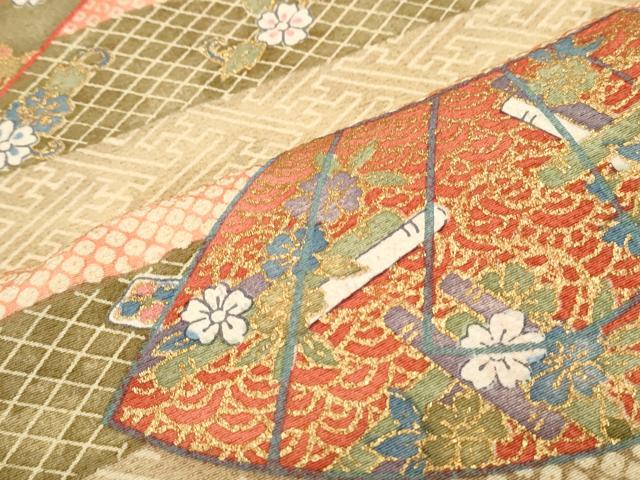 平和屋着物■豪華振袖 地紙花文 金彩 正絹 逸品 CABE6779th