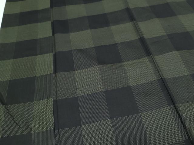 平和屋着物■上質な紬 市松文 正絹 逸品 CABE6787th