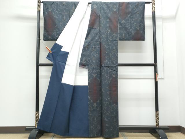 平和屋着物■本場大島紬 7マルキ 吉祥花文 正絹 逸品 CABE6788th
