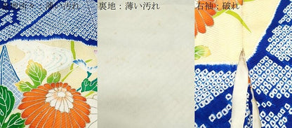 平和屋着物■豪華振袖 駒刺繍 絞り 地紙花文 金彩 正絹 逸品 CABE6800th
