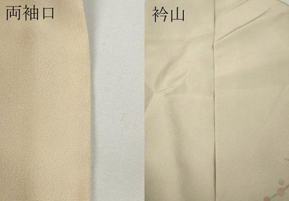 平和屋着物●十日町友禅　女流作家　遠田藤舟　訪問着　枝木の実　暈し染め　ロング丈　正絹　逸品　CABE6801ut