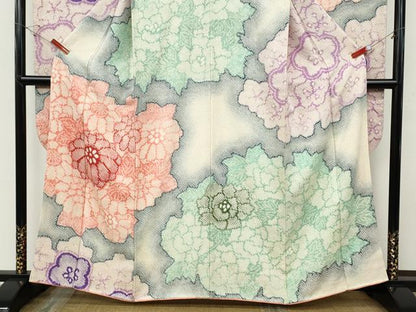 平和屋着物●豪華振袖　総絞り　舞花文　正絹　逸品　CABE6802ut