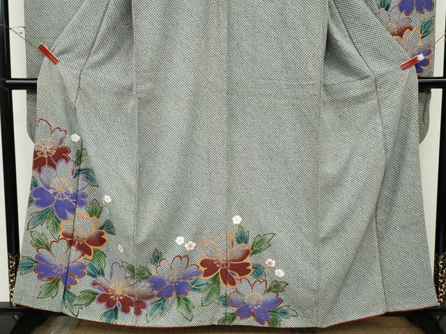 平和屋着物●豪華振袖　総絞り　舞花文　金彩　正絹　逸品　CABE6803ut