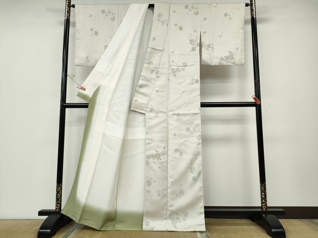 平和屋着物●上質なお召　葵　蔦の葉文　正絹　逸品　CABE6805ut
