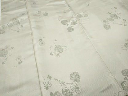 平和屋着物●上質なお召　葵　蔦の葉文　正絹　逸品　CABE6805ut