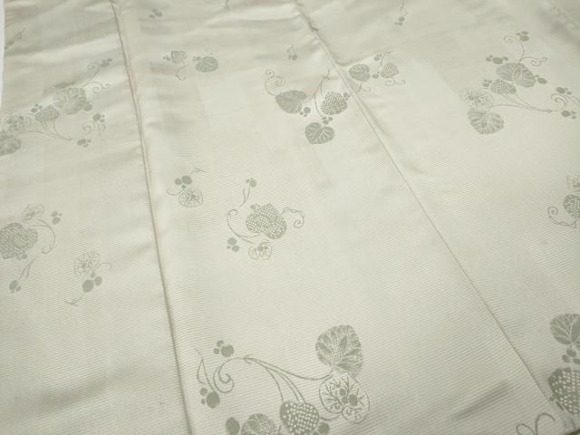 平和屋着物●上質なお召　葵　蔦の葉文　正絹　逸品　CABE6805ut