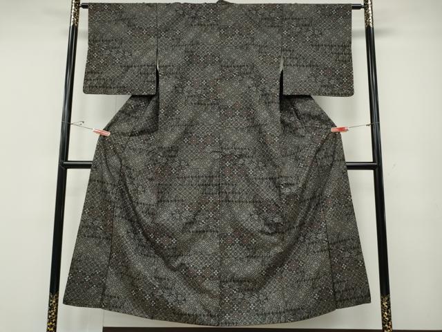 平和屋着物●本場大島紬　7マルキ　雲重ね吉祥花文　正絹　逸品　CABE6806ut