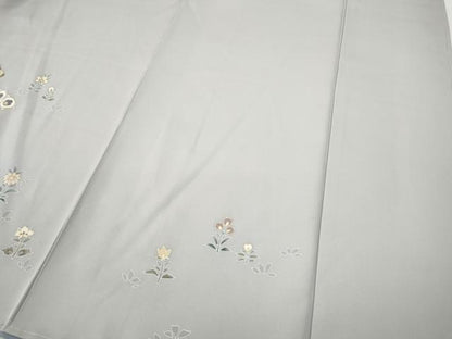 平和屋着物●訪問着　駒刺繍　絵皿花文　金彩　正絹　逸品　未使用　CABE6813ut