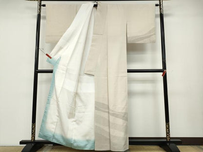 平和屋着物●本塩沢　訪問着　110亀甲　道長吉祥文　正絹　逸品　CABE6814ut