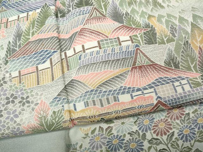 平和屋着物●本加賀友禅作家　梶山伸　色留袖　寿光織　風景草花文　暈し染め　さが美扱い　正絹　逸品　CABE6819ut
