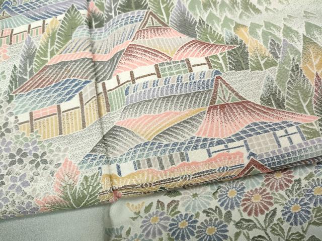 平和屋着物●本加賀友禅作家　梶山伸　色留袖　寿光織　風景草花文　暈し染め　さが美扱い　正絹　逸品　CABE6819ut