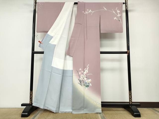 平和屋着物○訪問着 友禅 作家物 渡橋枝花文 暈し染め 正絹 逸品