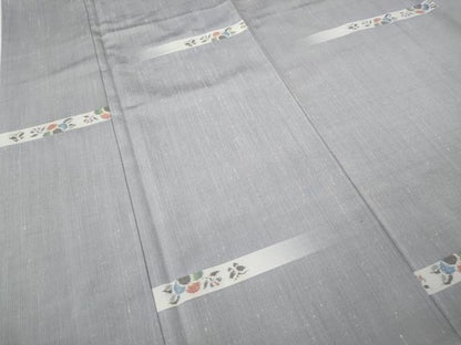 平和屋着物●上質な紬　舞蝶椿文　正絹　逸品　CABE6826ut