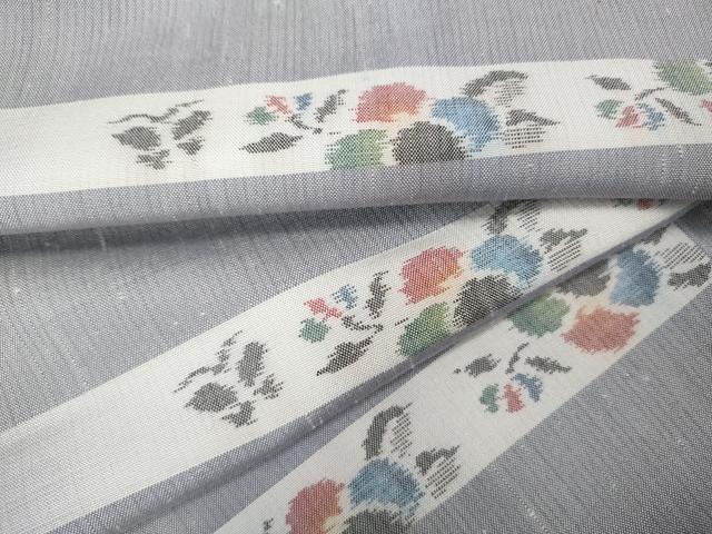 平和屋着物●上質な紬　舞蝶椿文　正絹　逸品　CABE6826ut