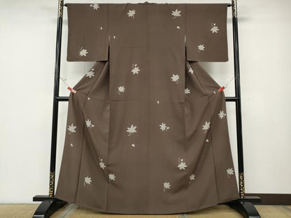 平和屋着物●上質な小紋　舞葉文　正絹　逸品　CABE6827ut