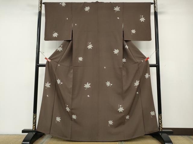 平和屋着物●上質な小紋　舞葉文　正絹　逸品　CABE6827ut