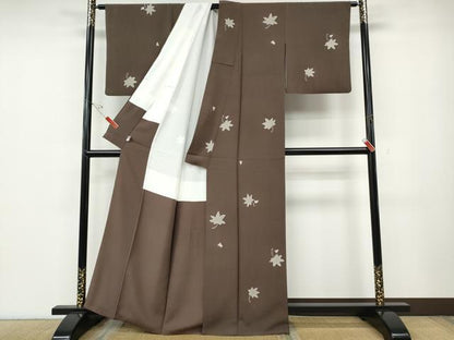 平和屋着物●上質な小紋　舞葉文　正絹　逸品　CABE6827ut