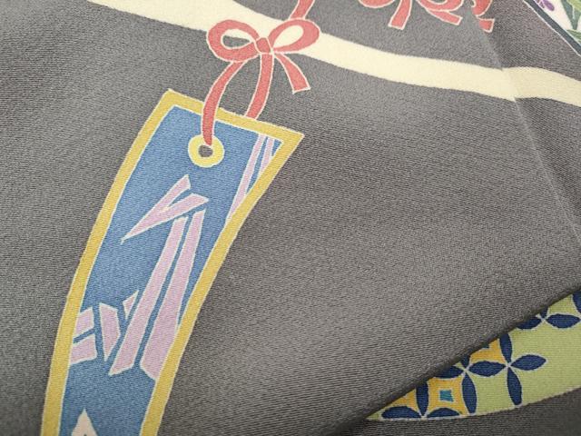 平和屋着物●豪華色留袖　友禅　作家物　短冊吉祥花文　正絹　逸品　CABE6829ut