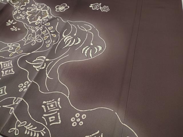 平和屋着物●訪問着　ろうけつ染め　道長吉祥花文　暈し染め　金彩　正絹　逸品　CABE6831ut