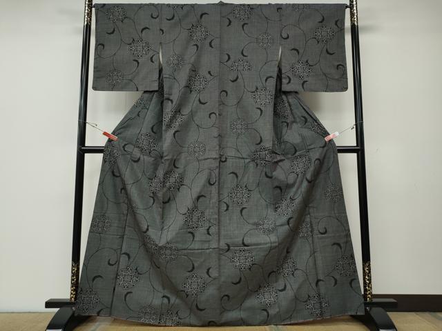 平和屋着物●本場大島紬　7マルキ　吉祥花文　正絹　逸品　CABE6832ut