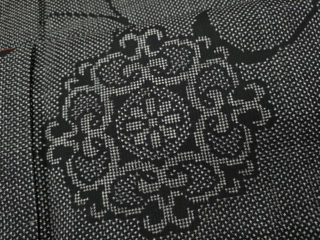 平和屋着物●本場大島紬　7マルキ　吉祥花文　正絹　逸品　CABE6832ut