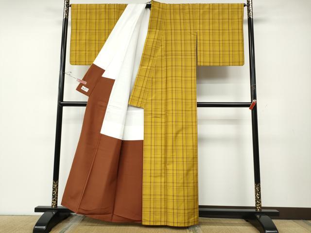 平和屋着物●本場黄八丈　綾織　格子　やまと誂製　正絹　逸品　AABH7205cs 黄八丈 女性着物 | 通販・人気ランキング - 価格.com