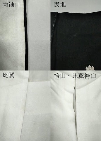 平和屋着物●豪華黒留袖　友禅　作家物　風景草花文　正絹　逸品　CABE6838ut