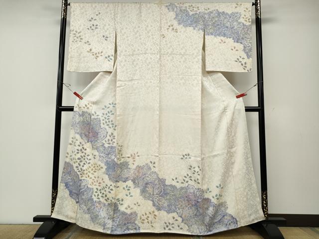 平和屋着物●訪問着　絞り　舞葉文　金彩　正絹　逸品　CABE6840ut
