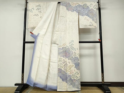 平和屋着物●訪問着　絞り　舞葉文　金彩　正絹　逸品　CABE6840ut