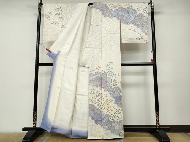 平和屋着物●訪問着　絞り　舞葉文　金彩　正絹　逸品　CABE6840ut