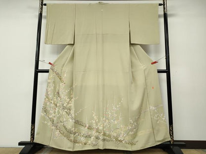 平和屋着物●本加賀友禅作家　茶谷孝志　色留袖　熨斗枝梅文　正絹　逸品　CABE6843ut