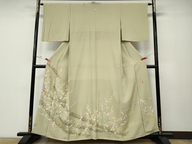 平和屋着物●本加賀友禅作家　茶谷孝志　色留袖　熨斗枝梅文　正絹　逸品　CABE6843ut