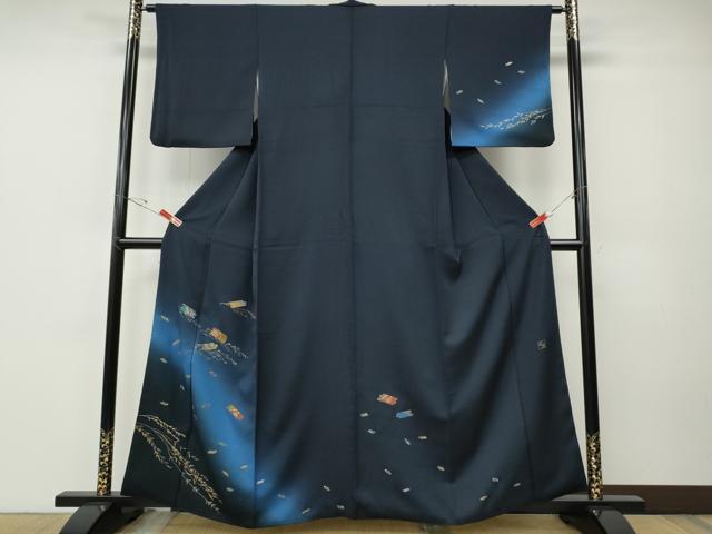 平和屋着物●訪問着　作家物　七宝　花筏文　暈し染め　金彩　正絹　逸品　CABE6848ut