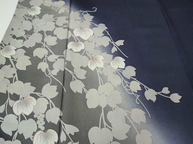 平和屋着物●訪問着　蔦の葉文　暈し染め　金彩　正絹　逸品　CABE6849ut