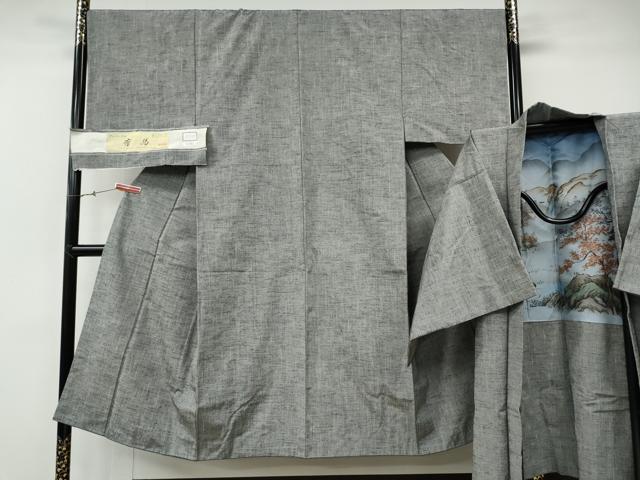 平和屋着物●男性　紬　アンサンブル　有馬　霞文　キングサイズ　証紙付き　正絹　逸品　CABE6857ut