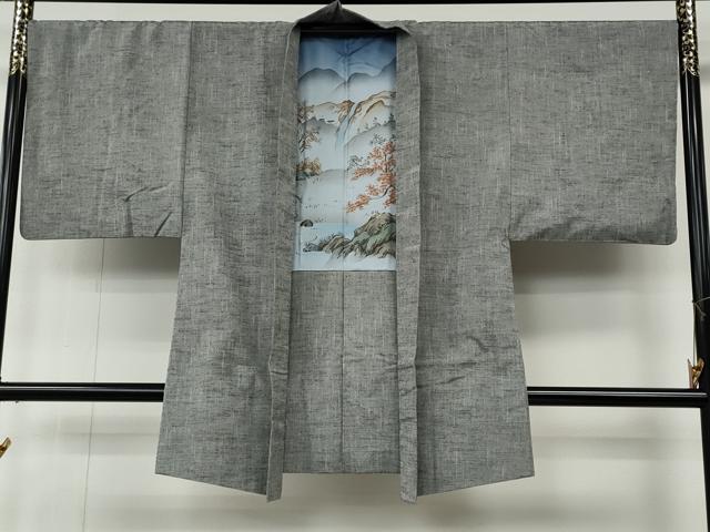 平和屋着物●男性　紬　アンサンブル　有馬　霞文　キングサイズ　証紙付き　正絹　逸品　CABE6857ut