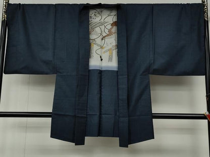 平和屋着物●男性　本場大島紬　100亀甲　総詰め　アンサンブル　正絹　逸品　CABE6861ut