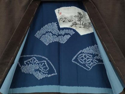 平和屋着物●男性　紬　アンサンブル　赤墨色　正絹　逸品　未使用　CABE6863ut