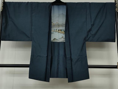 平和屋着物●男性　本場大島紬　アンサンブル　吉祥文　正絹　逸品　CABE6864ut