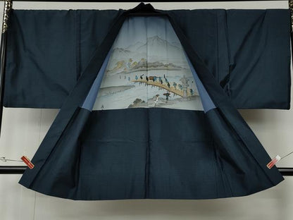 平和屋着物●男性　本場大島紬　アンサンブル　吉祥文　正絹　逸品　CABE6864ut