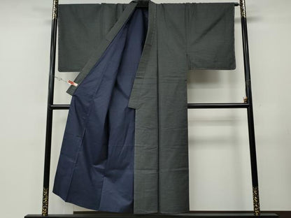 平和屋着物●男性　紬　アンサンブル　100亀甲　正絹　逸品　未使用　CABE6865ut