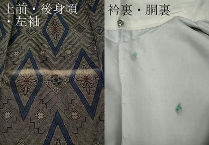平和屋着物●本場大島紬　龍郷絣　菱花文　正絹　逸品　CABE6871ut