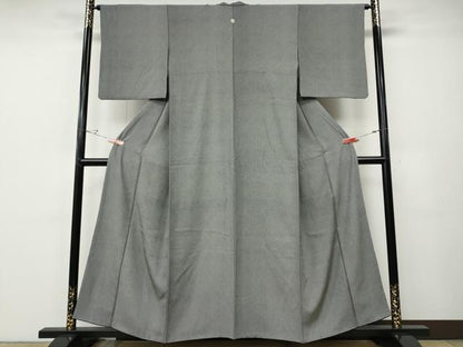 平和屋着物●江戸小紋　鮫小紋柄　黒地　正絹　逸品　CABE6882ut